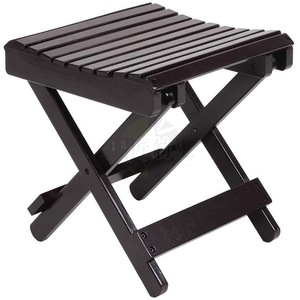 Tabouret de bain pliable en bois Mingjiang, design compact noir, pour usage domestique et hôtelier - Product Image 1