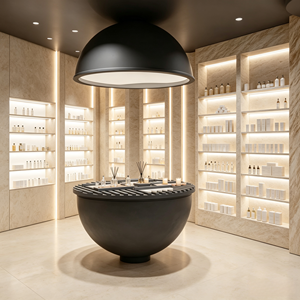 Vitrine de présentation de cosmétiques en acrylique haut de gamme avec éclairage LED, comptoir de maquillage sur mesure pour les boutiques de cosmétiques, parfums et soins de beauté - Product Image 3