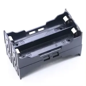 High Quality 18650 3.7V Pin lithium Battery Case 2-slot Plastic Battery Holder Without Cover