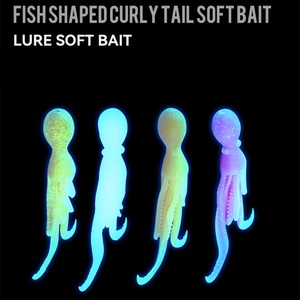 Señuelo Artificial de Calamar Biónico Luminoso UV para Carpa y Atún, Material PVC, 9.7cm, 7.6g, Anzuelos, Múltiples Colores, Río - Product Image 6