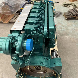 Moteur diesel Weichai série WP10 six cylindres refroidi par eau, cylindrée 9,73 L, pour concasseurs à mâchoires avec embrayage, poulie, pompe et roulement - Product Image 1