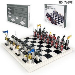 Jeu d'échecs créatif en plastique pour enfants, mini figurines à construire, blocs de construction, jeu d'échecs - Product Image 2