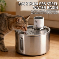 Fontaine à eau sans fil pour animaux de compagnie, distributeur d'eau intelligent automatique pour chats, rechargeable sur batterie, séparation eau propre et eau sale