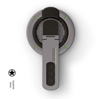 2025 nouveau support de téléphone magnétique à double face rotatif à 360 ° en alliage d'aluminium avec bouton pop-up, conception antidérapante en anneau de silicone