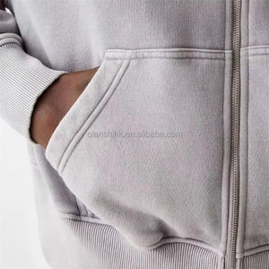 Sweat à capuche d'hiver personnalisé 500gsm épais avec fermeture éclair Fabricants de sweats à capuche zippés unis à la mode Sweat à capuche zippé en coton épais - Product Image 6
