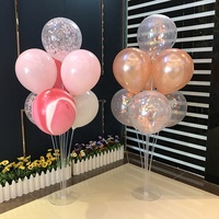 2 paquets/ensemble 7Tubes 70cm de hauteur confettis Latex Table Globo ballon Bouquet support bâton support enfants fête d'anniversaire mariage décoration