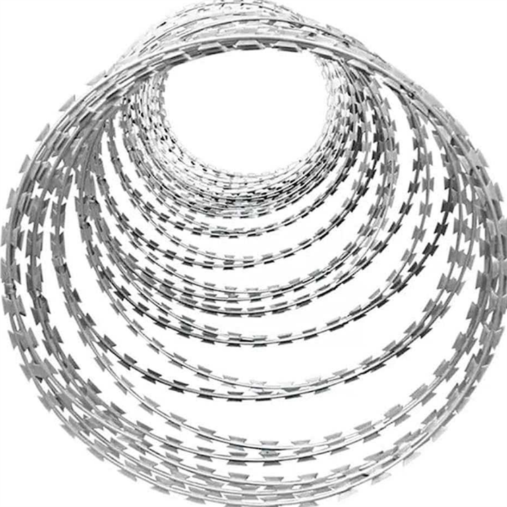 High Quality Concertina Single Cross razor Barbed Wire Straight Line ...