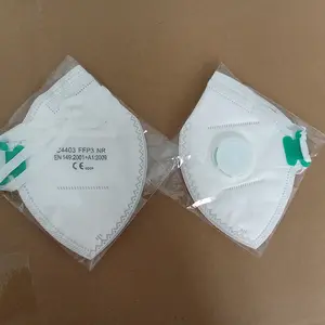 Máscara protetora de alta respiração anti-poluição para partículas, filtros de poeira FFP3 personalizados de fábrica com válvula de respiração