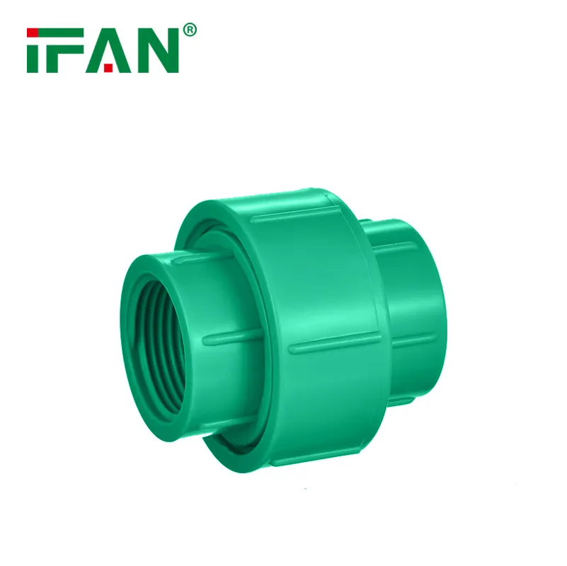 Ifan Corrosiebestendigheid Union Pvc Pijp Montage Unie Groene Kleur Pvc Hulpstukken Voor Sanitair