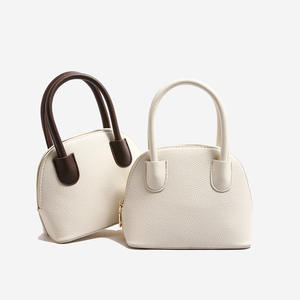 Sac à bandoulière simple en cuir élégant pour femmes, sacs à main simples en forme de coquille, vente en gros - Product Image 4