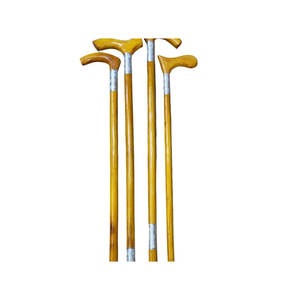 Bastones de madera ligeros de gran venta con diseño de papel plateado, al por mayor, al mejor precio, bastones de madera para personas mayores - Product Image 1