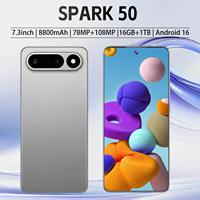 Téléphone SPARK 50 5G, écran 7,3 pouces, 8800 mAh, 16 Go + 1 To, appareil photo HD 108 MP, double SIM, idéal pour le jeu, les voyages, la photographie et le travail quotidien