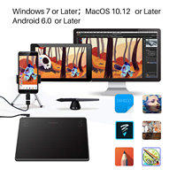 Tablet Gambar Digital HS64 dengan Stylus untuk Laptop