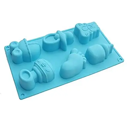 3D Seifen formen Silikon Fondant Formen Form Niedliche Seife Kuchen Gelee Glocke Süßigkeiten Milch flasche Baby Füße Wiege Form Harz DIY Wachs
