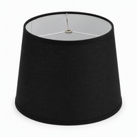Abat-jour en tissu de lin noir pour lampadaire 250x300x240mm, housse de remplacement, vente en gros, OEM, marque privée, décoration
