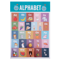 Affiches éducatives imperméables personnalisées pour enfants, fournisseur chinois, impression d'alphabet pour tout-petits, affiches d'apprentissage pour enfants