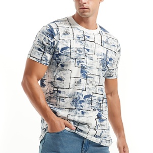 เสื้อยืดผู้ชายลายกราฟิกวินเทจสไตล์เรโทร ผ้าคอตตอนถักเนื้อหนา 100% รับสกรีนโลโก้ - Product Image 1