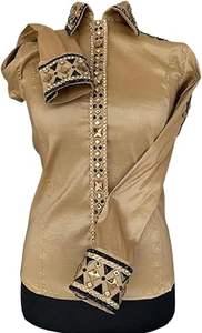 Veste de chemises d'exposition Western Bling faite à la main de haute qualité Couleurs assorties Conceptions en verre durable pour les produits de cheval - Product Image 3