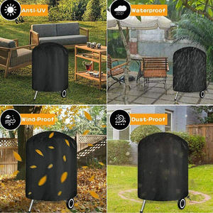 Round Outdoor Waterproof Sun-proof and Dust-proof Oxford Cloth Barbecue <b>Cover</b> Barbecue <b>Kettle</b> Gas <b>BBQ</b> Rain <b>Cover</b> - Product Image 6