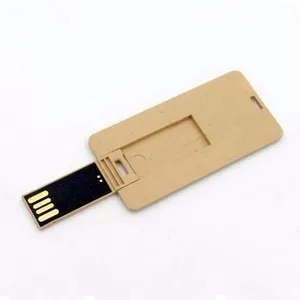 Vente en gros en usine de carte cadeau d'entreprise écologique Type de clé USB Clé USB en forme de carte de crédit personnalisée