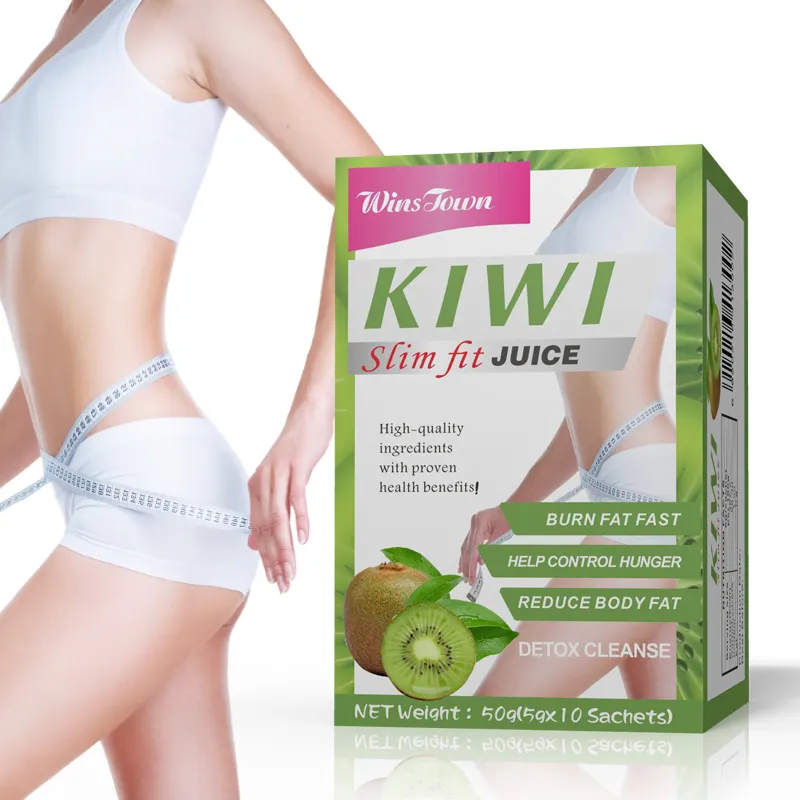 Jus Winstown coupe ajustée saveur kiwi marque privée régime poudre instantanée kiwi jus Slim Fit pour boisson de perte de poids