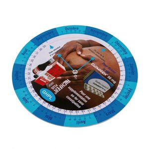 Roue de calcul de la date d'accouchement personnalisée, ronde, médicale, avec ruban à mesurer promotionnel - Product Image 2