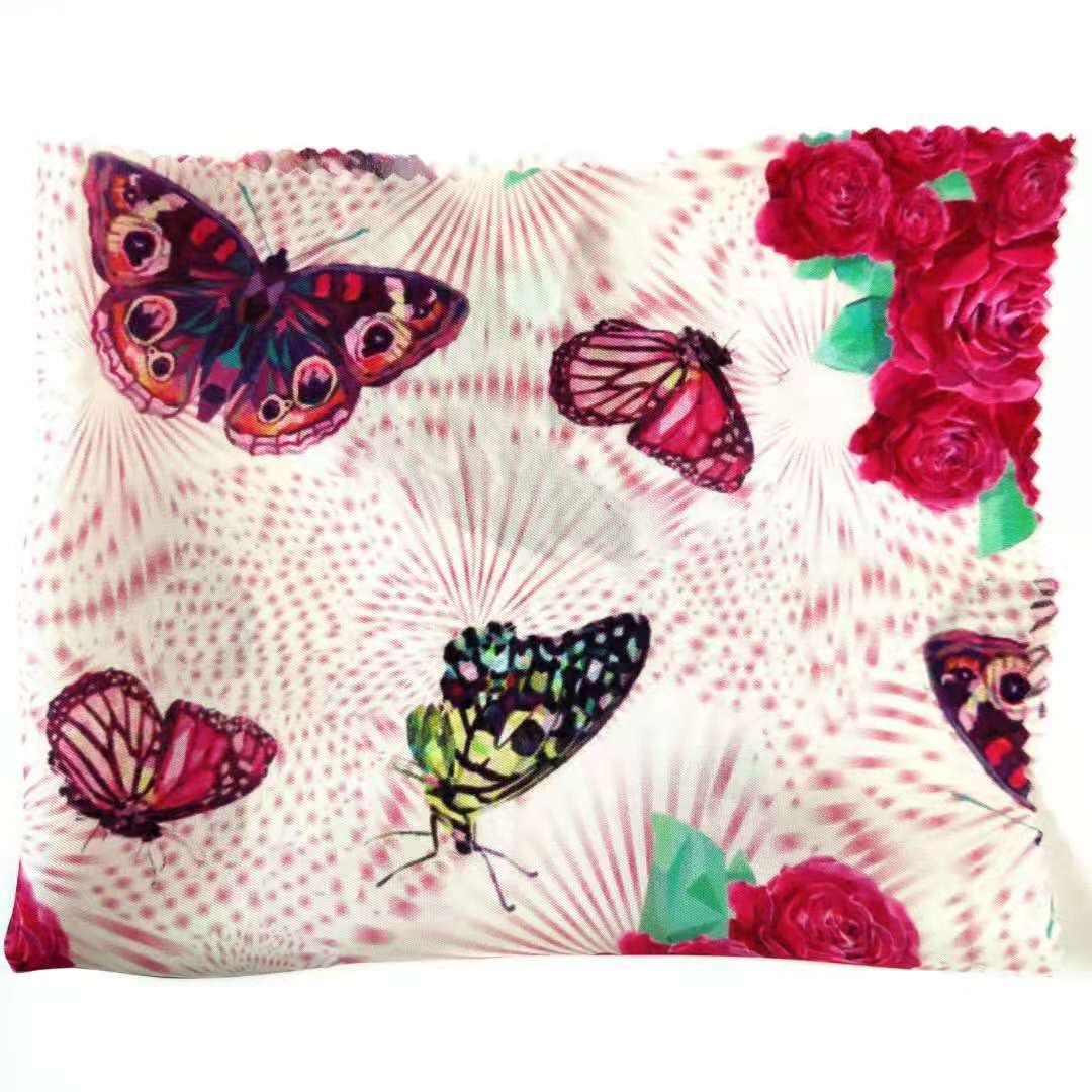 В наличии цифровая печать 100% саржа cupra с цветочным и птичьим дизайном