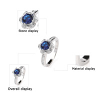 Bagues en argent sterling 925 pour femmes, bijoux élégants avec accents de zircone cubique de haute qualité