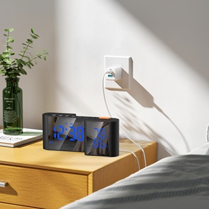 Đồng hồ báo thức kỹ thuật số LED máy tính để bàn điện tử đồng hồ thời gian Nhiệt kế độ ẩm báo lại lịch bảng đài phát thanh đồng hồ báo thức - Product Image 6