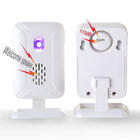 Jumelage gratuit de 2 récepteurs et 1 émetteur Système d'alarme de sonnette sans fil Capteur de mouvement antivol avec matériau ABS