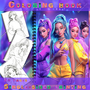 <span class=keywords><strong>Quaderno</strong></span> a Spirale Personalizzabile, Sketchbook K-Pop, Libro da Colorare con Pagine Personalizzate, Libro Antistress per Adulti e Studenti, Regalo - Product Image 2