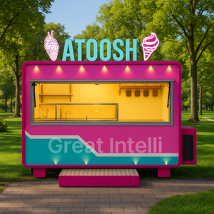 Heat Resistant Mobile Food truck burger truck Snack container restaurant coffee <b>trailer</b> for Cafe <b>BBQ</b> burger Business - Product Image 2