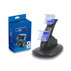 PS4/פרו/Slim בקר מטען טעינת עגינה תחנת Stand עם Dual USB מהיר טעינת תחנת עבור PS4 בקר