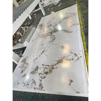 Panneau mural en PVC à fibre composite de cristal de carbone et placage de bois de charbon de bambou, design marbre continu de style moderne
