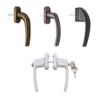 Manija con Cerradura para Ventana Abatible de PVC Multipunto, Herraje Moderno de Aleación de Aluminio para Ventanas de Villas, Apartamentos, Hoteles y Dormitorios