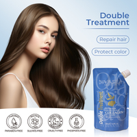 Crème de soin capillaire à la kératine biologique Divasea avec acide hyaluronique, collagène, huile d'argan, antipelliculaire et nourrissante