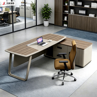 JIUSHUN Mobilier de bureau commercial, Table de direction de luxe pour PDG, Bureau de direction moderne haut de gamme