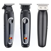Barber professionnel sans fil 0mm zéro écart sculpture découpeuse tondeuse à cheveux tondeuses