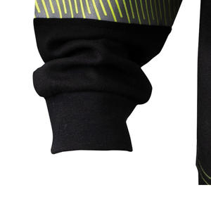 卸売メカニックFRシャツ黒底安全クルーネックTシャツ溶接反射材付き耐火作業服 - Product Image 3