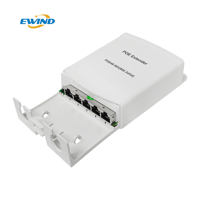 Factory Price IEEE802.3af/at Outdoor IP66 Waterproof 5 Ports 10/100Mbps Ethernet PoE Extender for IP Camera POE Switch