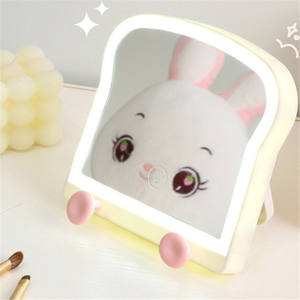 Factory Wholesale <strong>Price</strong> Cute Cartoon <strong>Toast</strong> Bread USB Charging Led Bedroom Desktop Mirror Lamp Christmas Craft - Product Image 2
