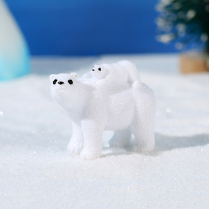 Oso Polar en Miniatura, Adorno de Resina con Forma de Animal, Decoración para el Hogar, Artesanía Artística, Regalo Decorativo - Product Image 3