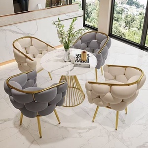 Nouvelle Chaise de Salon de Beauté Minimaliste et Durable avec Revêtement en Tissu pour la Maison, le Bureau, le Salon ou l'Appartement - Product Image 5