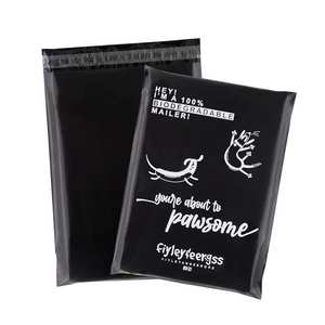 Borsa postale per spedizione di abbigliamento postale con LOGO personalizzato stampato in nero opaco - Product Image 2