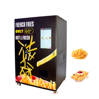 Distributeur automatique de nourriture chaude, machine à frites automatique pour l'extérieur, machine à frire les frites, distributeur automatique de frites à vendre