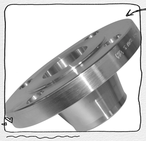 Hittebestendige DN80 DN100 DN150 DN600 lasnekflenzen van roestvast staal 316L, CNC-gefreesd, RF RTJ oppervlak - Product Image 2