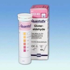 แถบทดสอบกลูตาราลเดไฮด์ Quantofix 0.5-2.5% แบบกึ่งปริมาณ สำหรับการควบคุมอุปกรณ์ทางการแพทย์ - Product Image 3