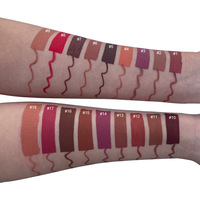 Marque privée Lip Liner à haute teneur en pigments Kit de lèvres végétaliennes nues Rouge à lèvres liquide mat longue durée avec crayon à lèvres