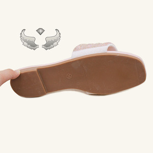 High-quality <b>Summer</b> Wholesale Flats Sandals for Women and Ladies - Breathable, Shiny with Crystal Rhinestones - Women's <b>slippers</b> - Product Image 6