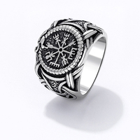 Bague de soldat viking nordique pour hommes, bague viking nordique en acier inoxydable, amulette dragon scandinave, offre spéciale